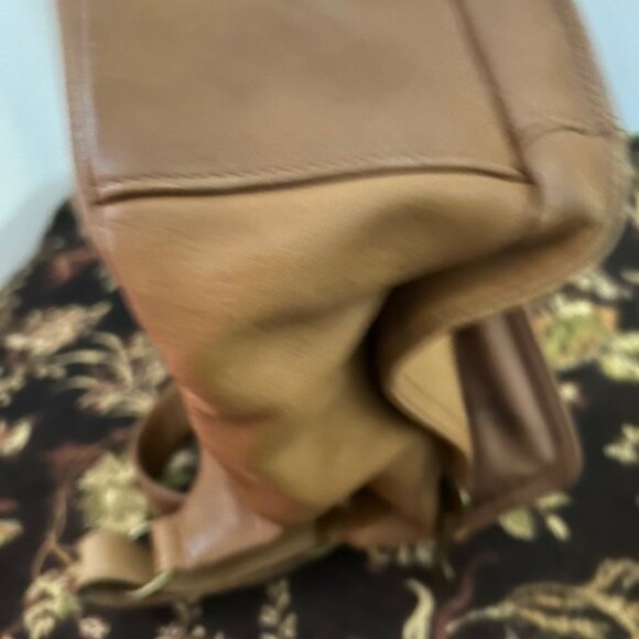 Fossil Vintage75082 British Tan Leather front flap shoulder bag - Picture 8 of 14